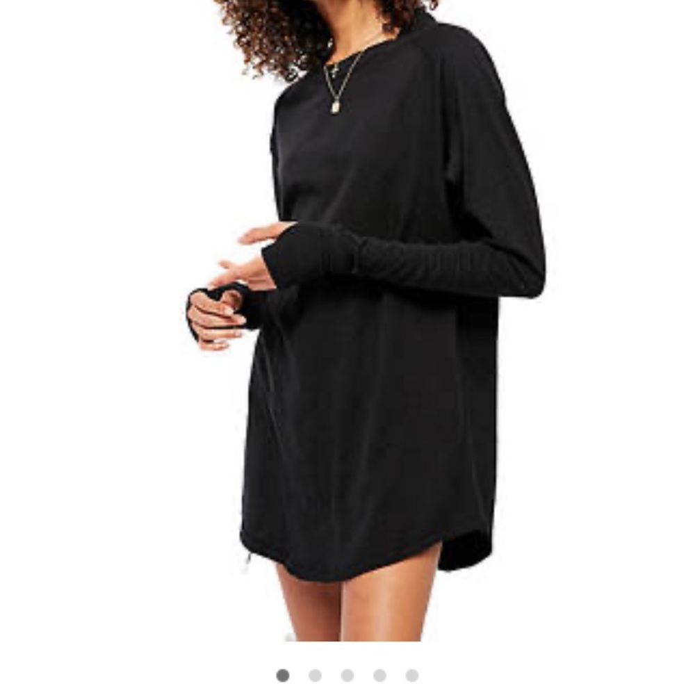 Free People Arden Long Sleeve Tee Black XL
